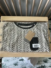 *New In Bag* Kyte Baby 7T Toddler Crew Neck Tee In Khaki Herringbone