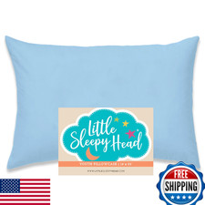 Little Sleepy Head Youth Pillow Case 16x22 Blue Cotton Hypoallergenic Envelope