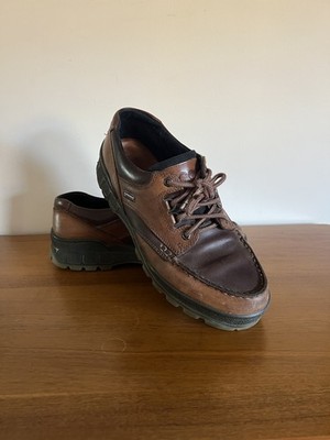 Ecco Track Mens Size 10-10.5 US (44 EU) Brown Leather Gore-tex Shoes