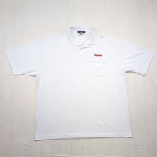 Vintage Raytheon Employee Shirt XL 1980-90s 100% Cotton, White Polo Collared