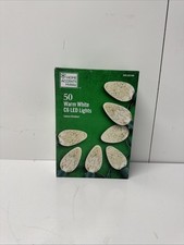 Home Accents Holiday 50 C6 Warm White LED Christmas Lights 16ft Indoor/Outdoor