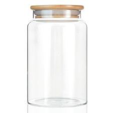 30 oz/900 ml Glass Storage Canister with Airtight Lid, Clear Decorative Conta...