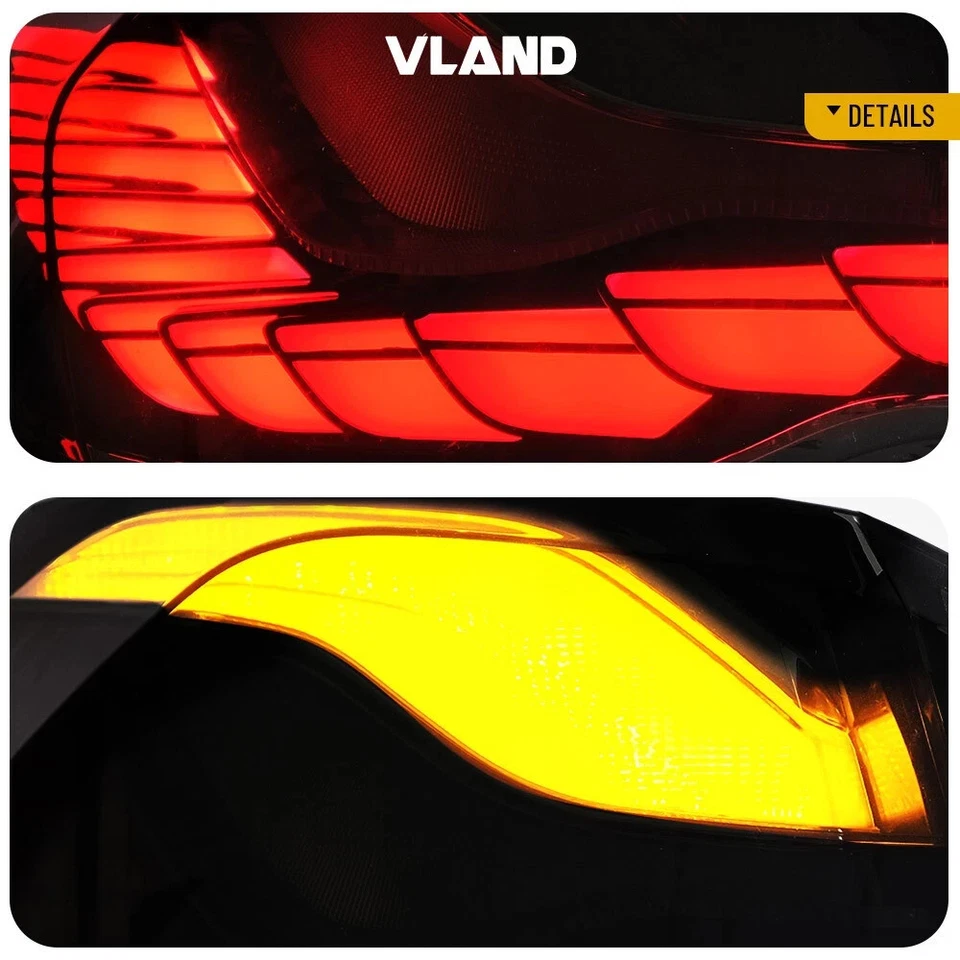 VLAND LED Tail Lights for BMW 4 Series M4 F82 F83 F32 F33 F36 2014-2020 - Image 4 of 4