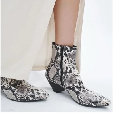 Rag & Bone Spire Women s Ankle Boots Booties Heels Snake Print Leather US 6.5