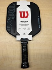 Wilson Cadence Tour 12 Raw Carbon Lightweight Black Blue Pickleball Paddle NEW