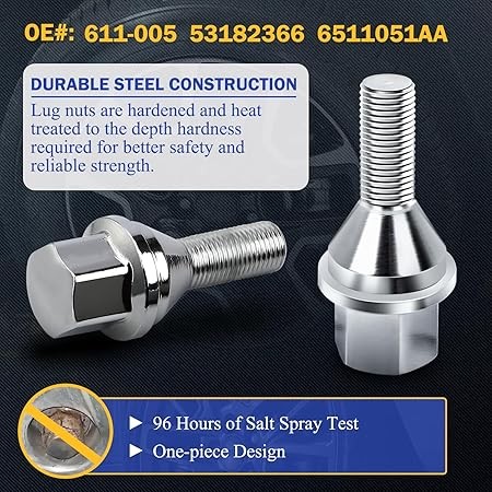 20Pc 6511051AA Wheel Lug Bolts for Jeep Cherokee Compass Chrysler