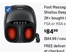 Foot Massager Machine with Heat, Shiatsu Deep Kneading Compression, Multi Modes