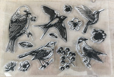 Birds Hummingbird Sparrow Transparent Clear Stamps A-41 
