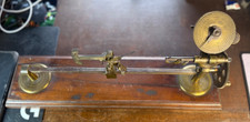 Vintage Boxed John Nesbitt Brass and Wood Yarn Winder Textile Testing Device