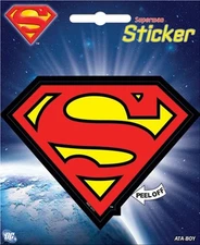 DC Comics Superman Shield S Chest Logo Peel Off Sticker Decal NEW SEALED