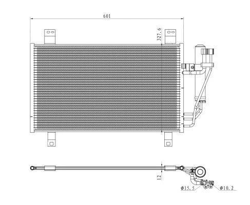 CONDENSER AIR CONDITIONING 350361 FOR MAZDA P5Y6/P5X0/P5Y8/P5Y5/P5X2/P5Z9 1.5L - Image 2 of 4