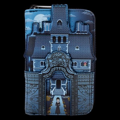 Loungefly Wednesday Nevermore Academy Castle Zip Around Wallet BRAND NEW 