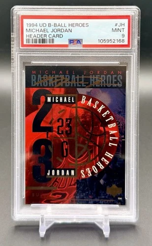 1994 Upper Deck - B-Ball Heroes - Michael Jordan - Header Card - PSA 9
