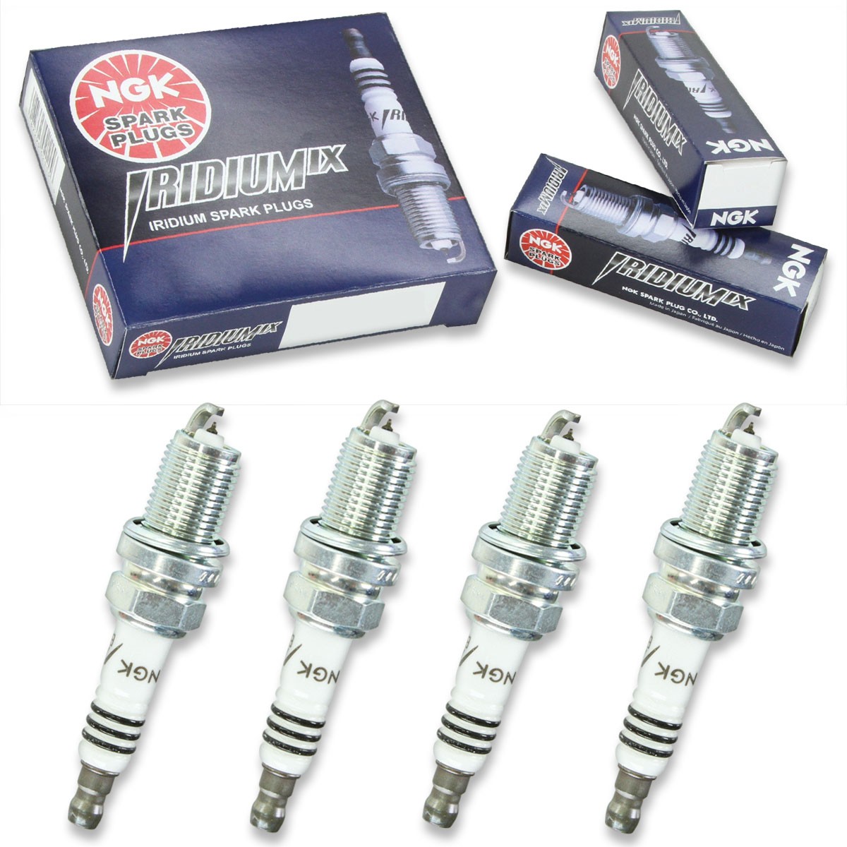 4 pcs NGK Iridium IX Spark Plugs for 1993-2002 Mazda 626 2.0L L4 - Engine mk