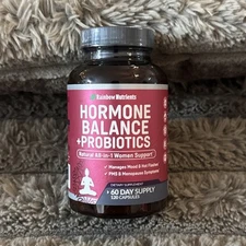 Rainbow Nutrients Hormone Balance +Probiotics 120 Capsules Expires 11/26