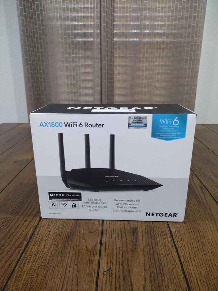 Netgear AX1800 Wi-Fi 6 Router 4-Stream Dual Band (RAX10-100NAS) - Image 3 of 4