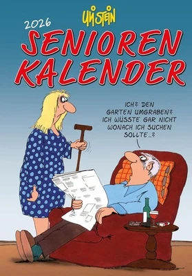 LAPPAN-VERLAG Uli Stein Seniorenkalender Kalender A5 2026 Taschenkalender Terminplaner Spirale