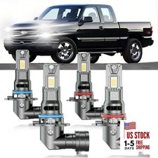 for 1999-2006 Chevy Silverado 1500 2500 Lights Bulbs Combo, 4pcs Super Bright 