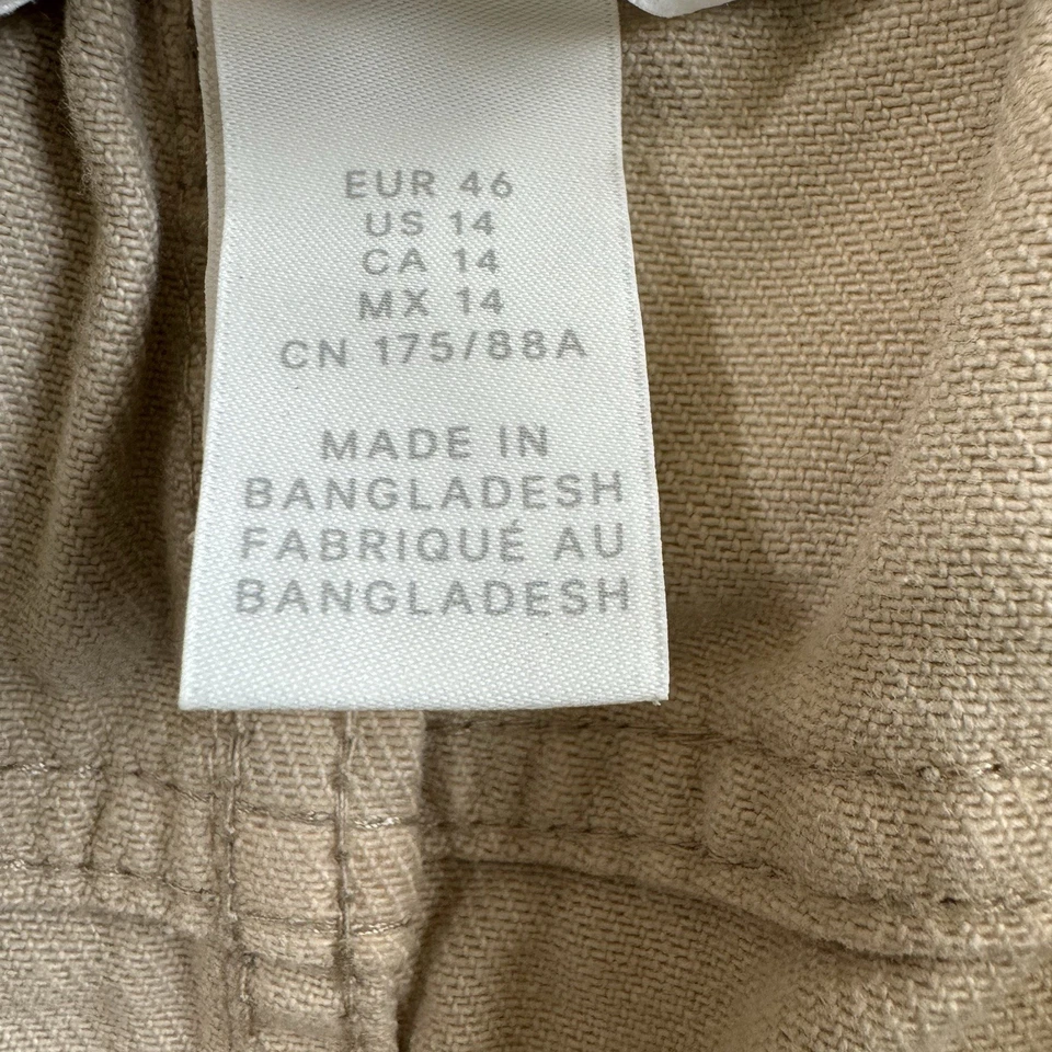 H&M Women’s Mom Jeans Size 14 High Waist Baggy Loose Fit Blue Denim 34x26 Zipfly - Image 4 of 4