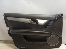 110C* Mercedes W204 Mopf T&uuml;rverkleidung T&uuml;rpappe Vorne Links Leder Schwarz