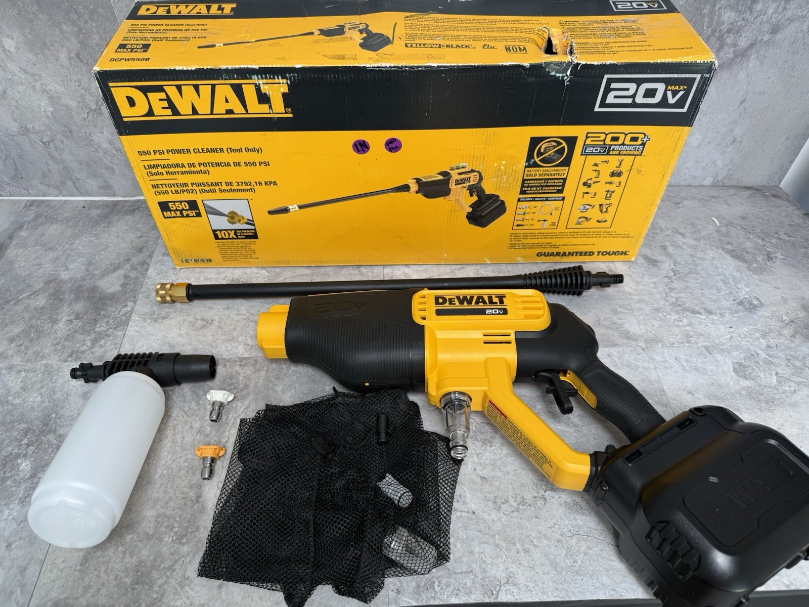 (Missing Pieces) DEWALT 20V MAX 550 PSI Cold Water Pressure Washer (DCPW550B)