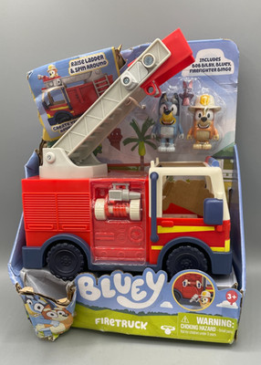 New in Box Bluey Fire Truck Playset Toy with Bluey, Bob & Bilby  Free Ship
