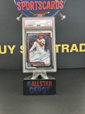 2024 BOWMAN DRAFT CHROME PROSPECT AUTO CHASE BURNS 1ST ROOKIE RC PSA 10 REDS