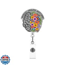 Halloween Brains Badge Reel Halloween Badge Reels Retractable Cute Flower Des