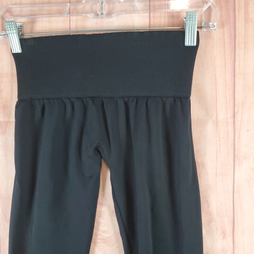 Free People Movement Leggings Womens M/L Black Nylon Stretch Ankle Lace Up Yoga - Image 3 of 4