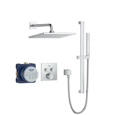 Grohe 1030810000 Rainshower Thermostatic Dual Function Shower Kit In Chrome New
