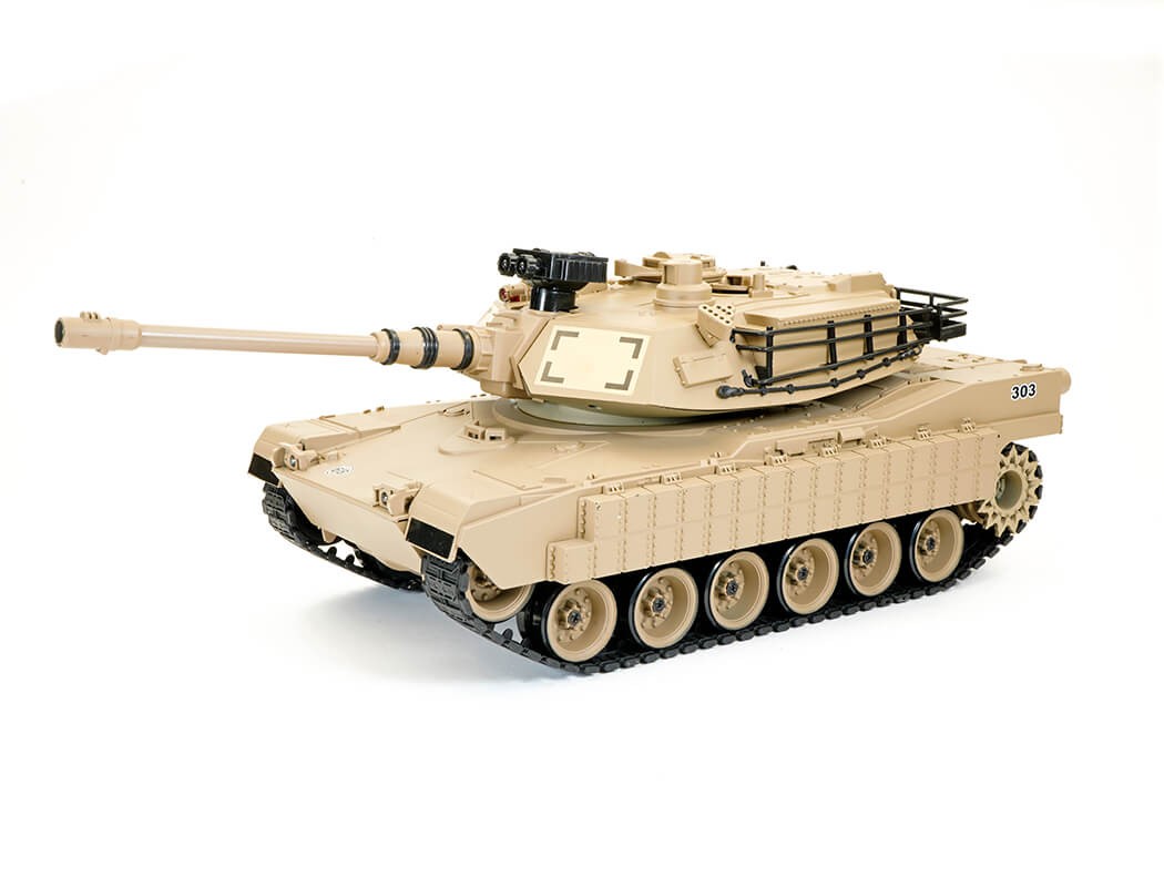 Brother RC Tank 1:18 M1A2 Abrams Desert Storm w/Lights, Sound, & Shoots!