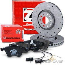 ZIMMERMANN SPORT-BREMSSCHEIBEN + BELÄGE +WK VORNE FÜR SEAT EXEO 3R ST AB 08-