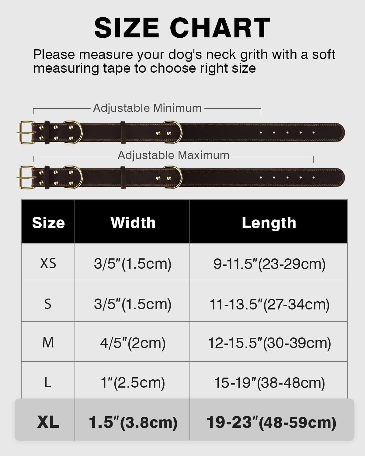 Collare per Cani in Pelle Premium - Design Elegante e Robusto - 3