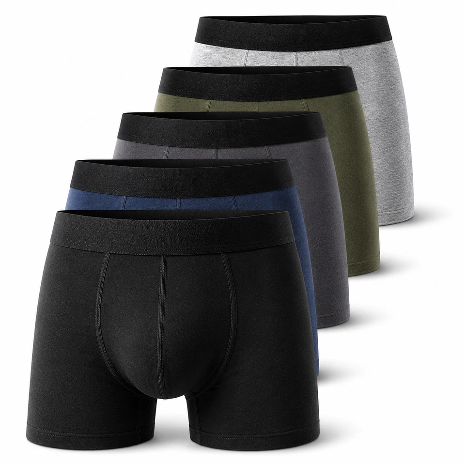 5 Herren Boxershorts Baumwolle S M L XL XXL XXXL Unterhosen Unterwäsche Boxer - Bild 1 von 4
