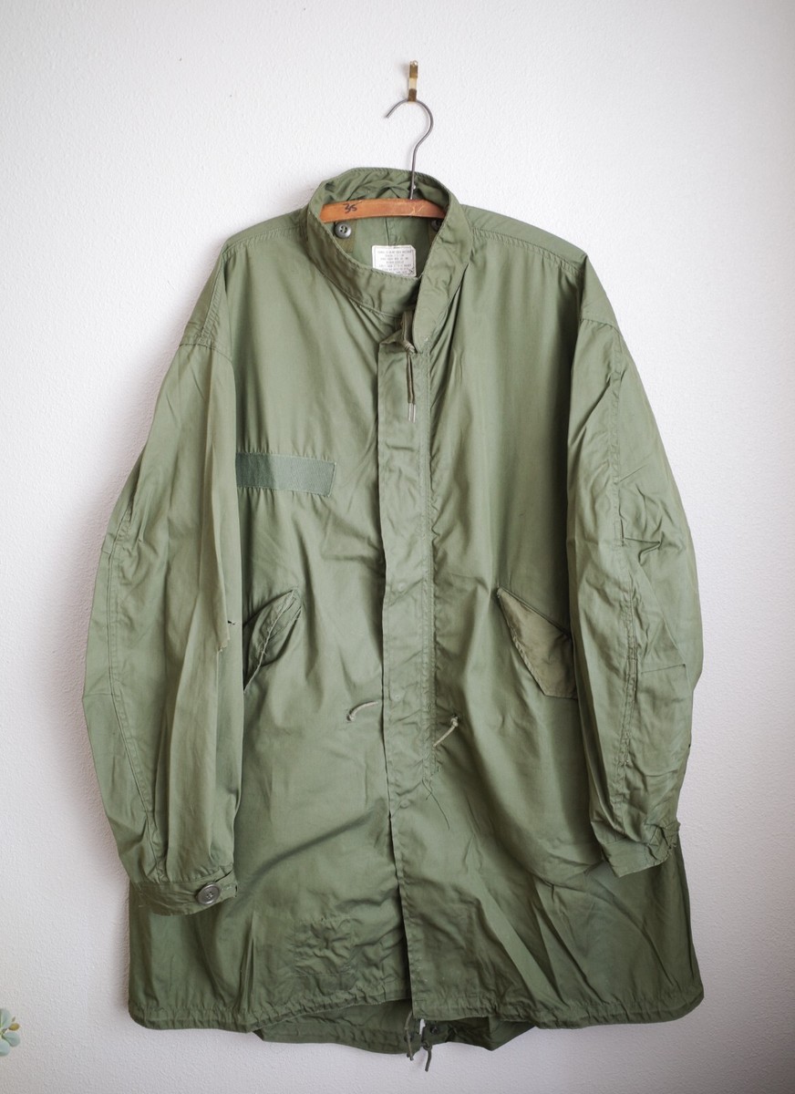 VTG 70's US Military Fish Tail Parka Extreme Cold Weather OD Green