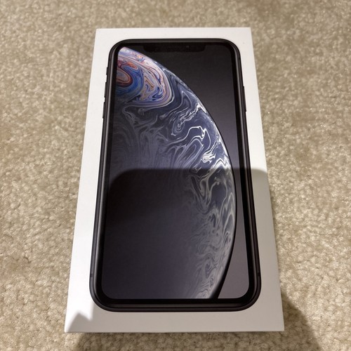 Apple iPhone XR Black Empty Box Packaging Charging Cable Sim Card Pin Ejector