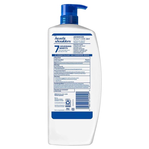 Head & Shoulders 2-in-1 Advanced Scalp Care with Aloe, Coconut Water, 40 Fl Oz - Picture 2 of 2