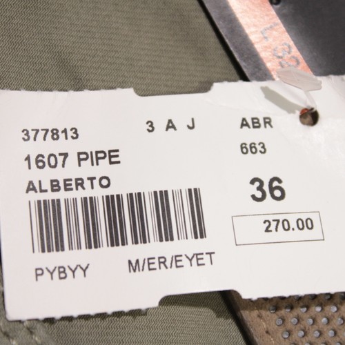 Alberto Neu mit Etikett 5 Taschen Jeansschnitt Hose Größe 36 US Pfeife in hellgrün Baumwollmischung - Bild 12 von 17