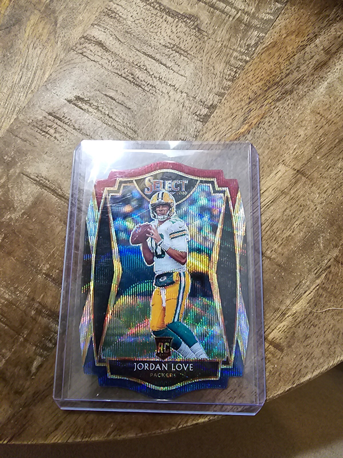2020 Panini Select - Premier Level Tri-Color Prizm Die-Cut #147 Jordan Love (RC)