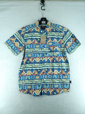 Patagonia Men's Button-Up Go-To Shirt -  High Hopes Geo: Salamander Green Size M