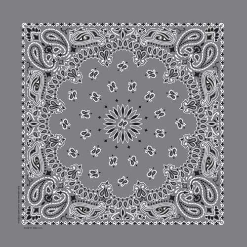 Lot de quatre bandanas cachemire classiques gris foncé LIVRAISON GRATUITE fabriqués aux États Unis !