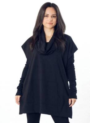 NWT Bryn Walker Black Modal Pocket Poncho XXS or XS $175