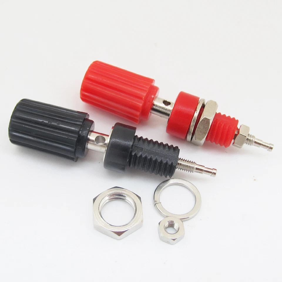 50pcs Brass 4mm Long Binding Post For 4mm Banana Plug Test Connectors R+B - Image 4 of 4