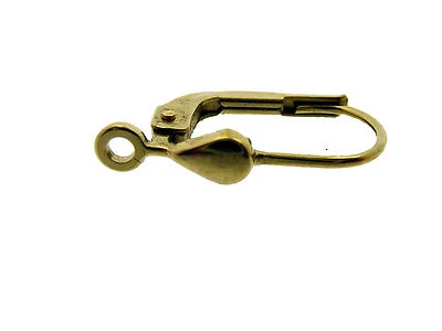 # 077 # OHRBRISUR KLAPPBRISUR VOM JUWELIER TRÖPFCHENFORM WEIßGOLD 750 / 18 K - Bild 1 von 3