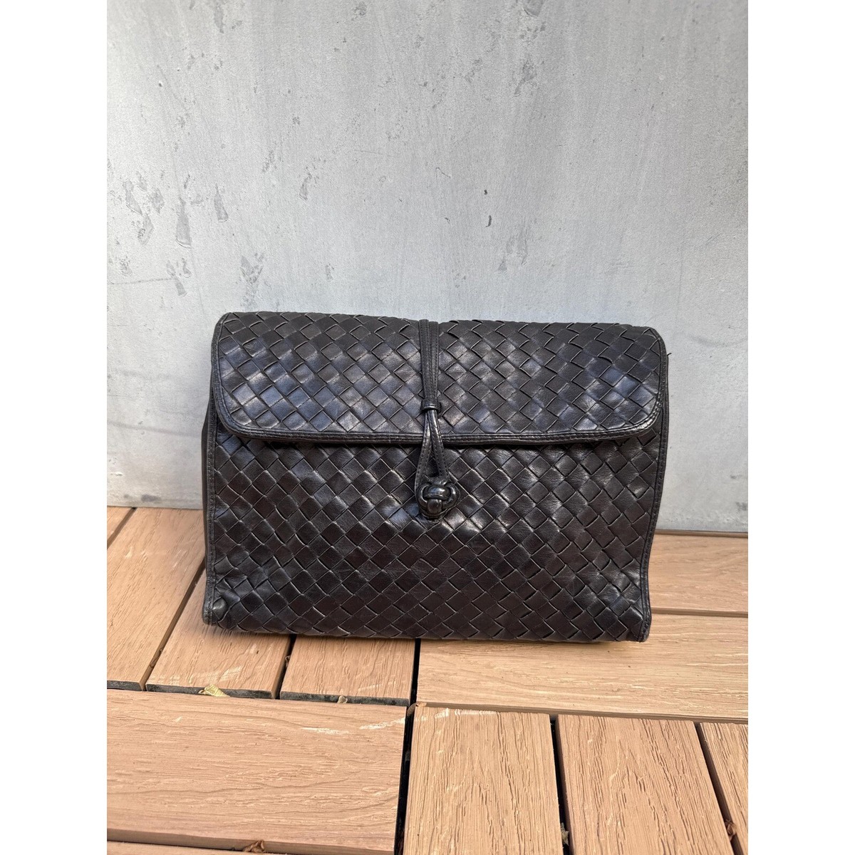 Elegant Black Woven Leather Small Bag, Pouch Bags - Elegant Collection for Every Occasion – Page 3  main image 3