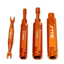 STRC STRA1518O Aluminum Complete Tool Kit with Wrench+Nut Drivers+Handle Orange