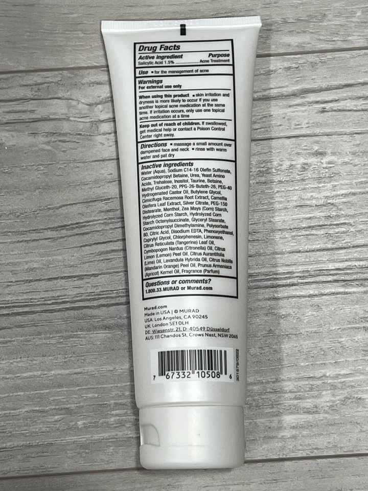 Limpiador clarificante Murad tratamiento control acné limpiador facial/cuello 4,5 fl oz Foto 2 de 3