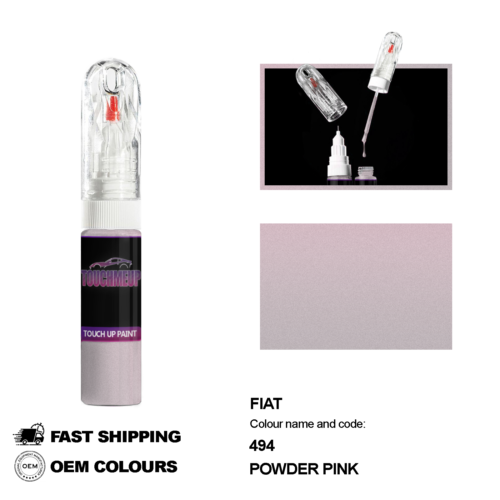 FOR FIAT MODELS POWDER PINK 494 TOUCH UP PAINT PEN NEEDLE FIX KIT SCRATCH - Picture 1 of 6