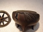 Vintage solid bronze Chinese incense burner gourd plant — photo 6