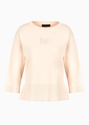 ARMANI EXCHANGE Women's 3DYM1H YMH6Z 14BD Salmon Pink Sweater Jersey